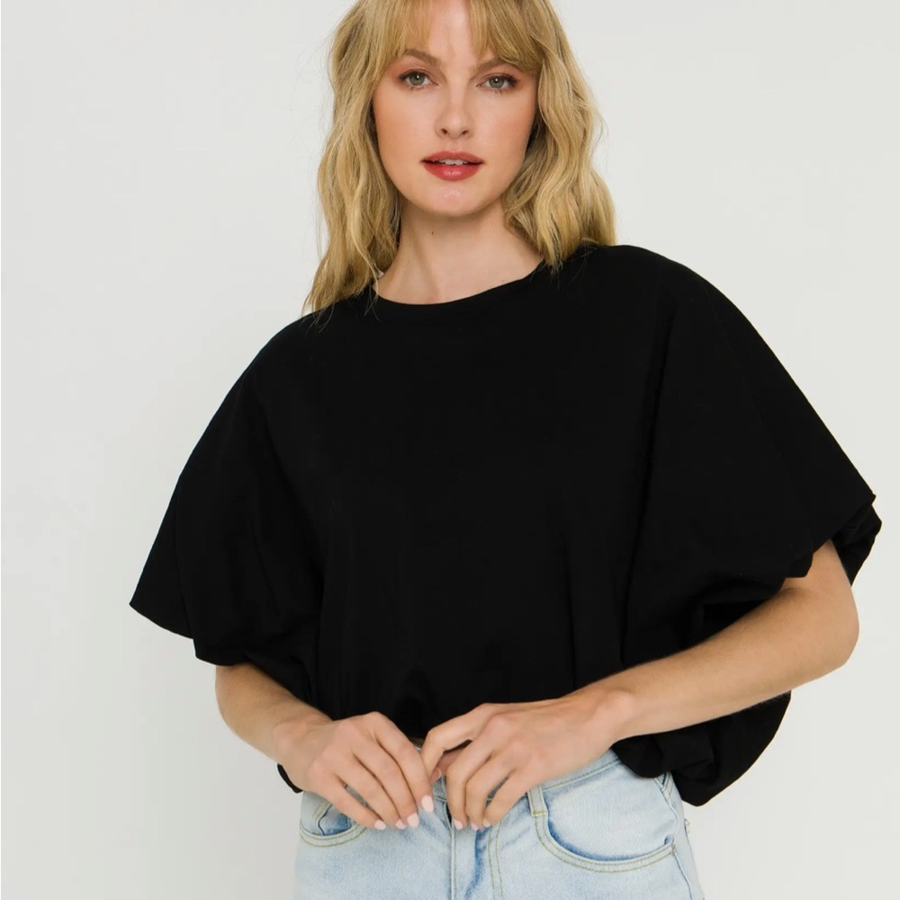 GREY LAB Black Crop Top